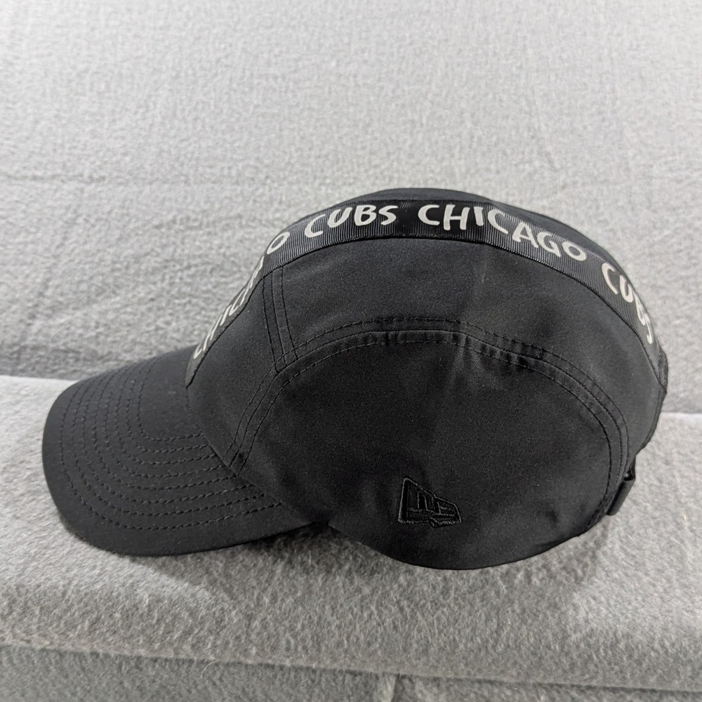 New Era Unisex Chicago Cubs 5-Panel Camper Hat OSFM Black Gray Logo Tape MLB - Picture 3 of 10